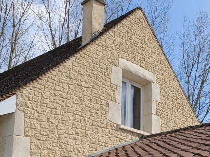 pignon maison imitation pierre après deco facades 33